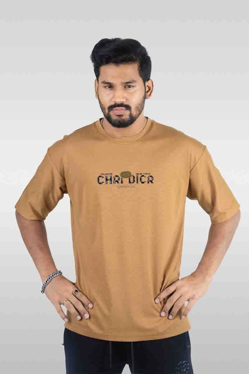 Dropshoulder T Shirt - Brown